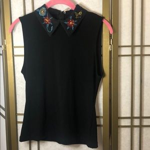 Black Sleeveless Top - Alice & Olivia - size S